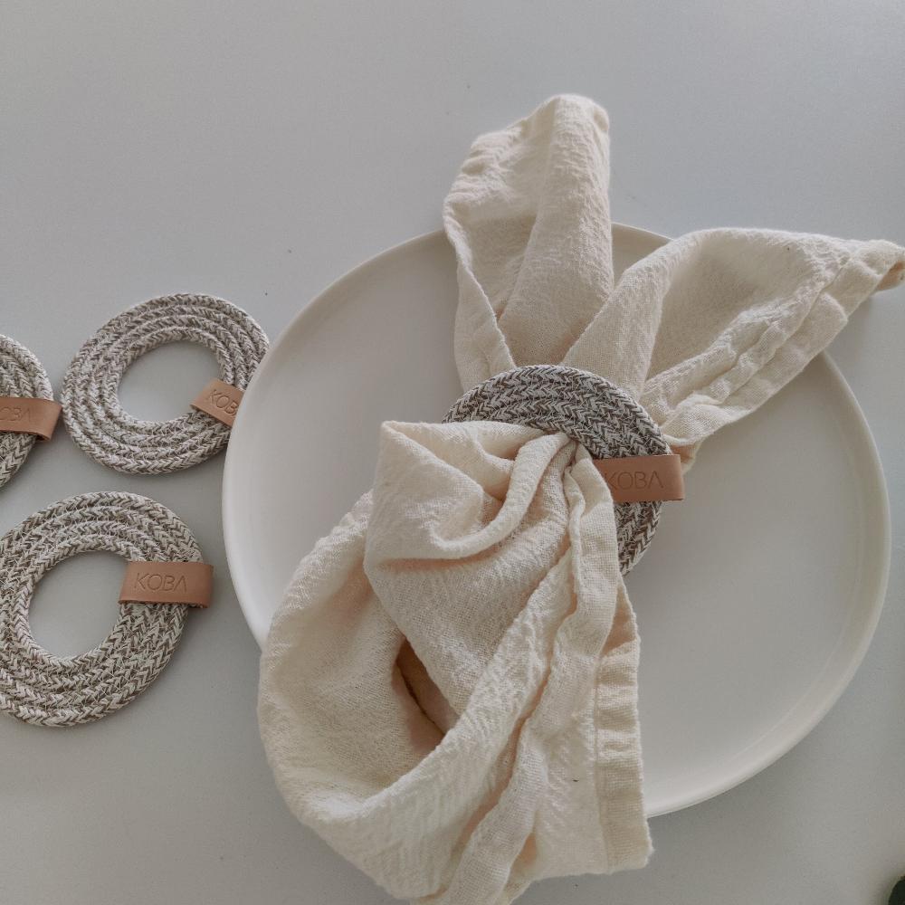 Flat Wrap napkin ring  UNI Soft Boho Melé